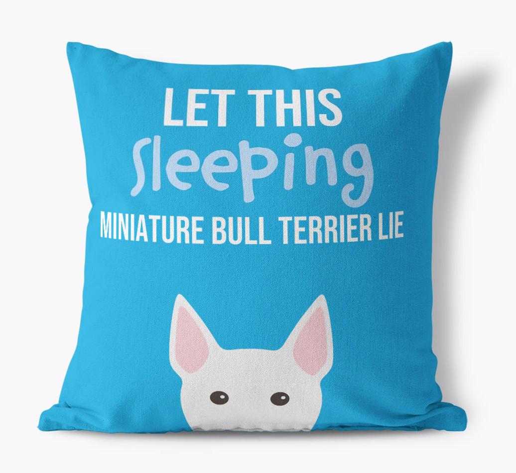 Let This Sleeping {breedShortName} Lie: Personalized Canvas Pillow