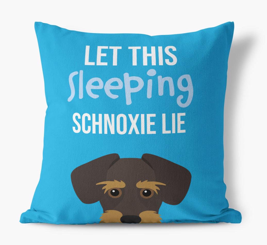 Let This Sleeping {breedShortName} Lie: Personalized Canvas Pillow