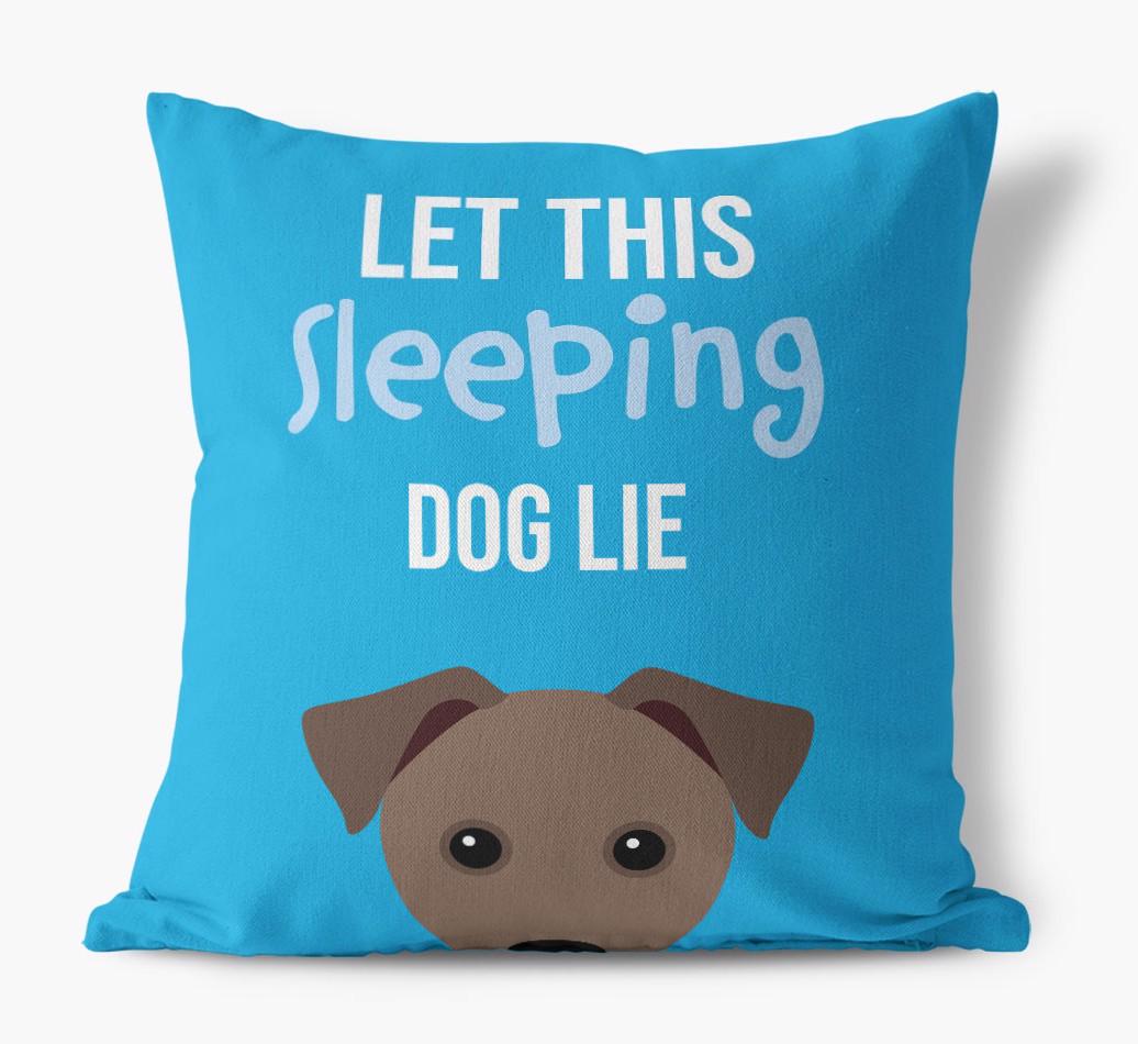 Let This Sleeping {breedShortName} Lie: Personalized Canvas Pillow