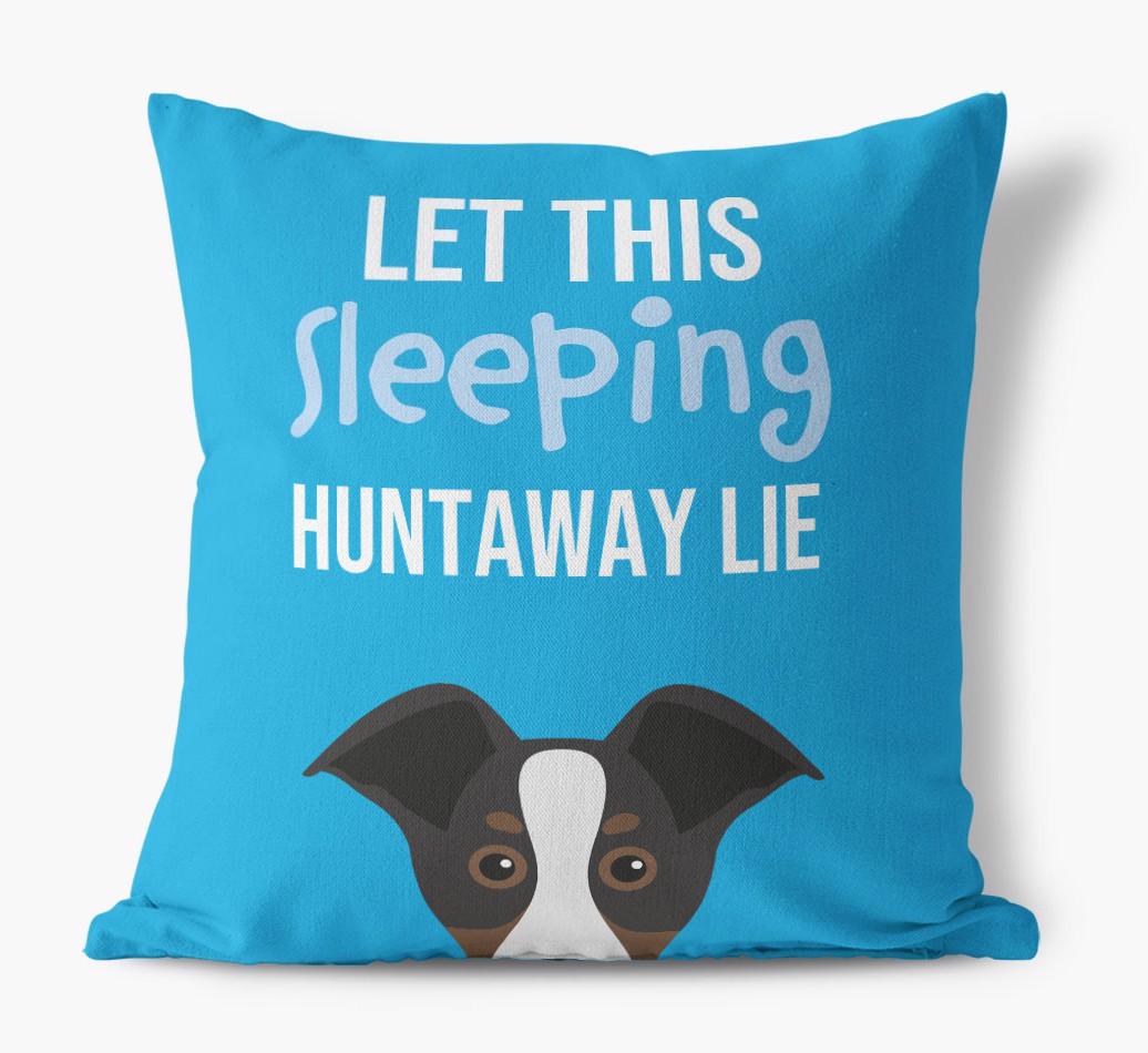 Let This Sleeping {breedShortName} Lie: Personalized Canvas Pillow