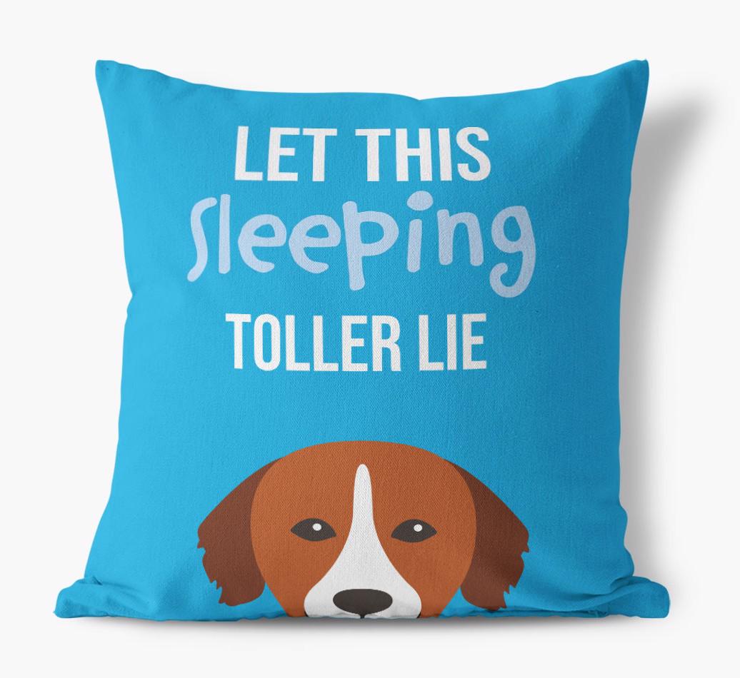 Let This Sleeping {breedShortName} Lie: Personalized Canvas Pillow