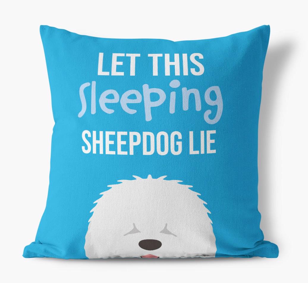 Let This Sleeping {breedShortName} Lie: Personalized Canvas Pillow