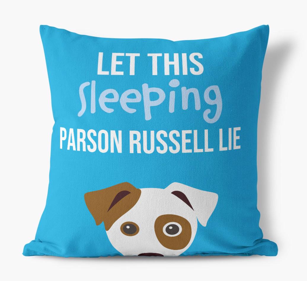 Let This Sleeping {breedShortName} Lie: Personalized Canvas Pillow