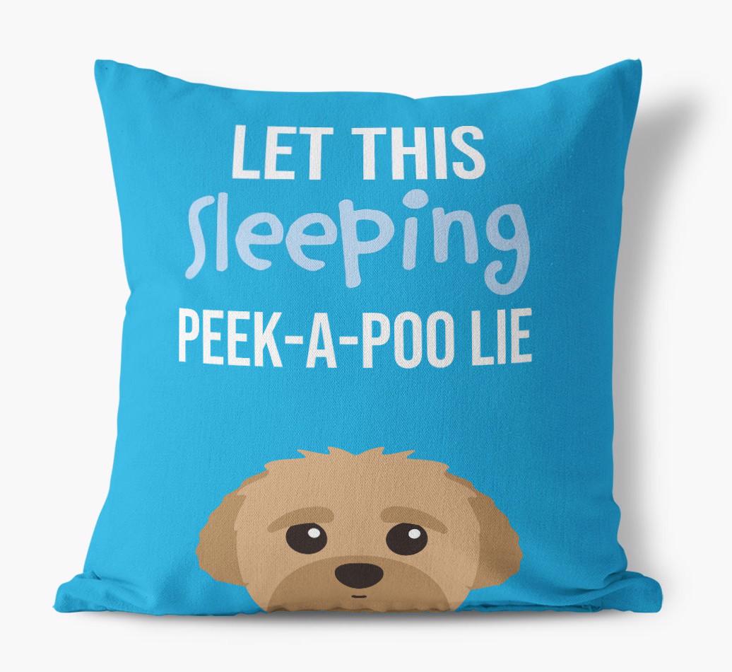 Let This Sleeping {breedShortName} Lie: Personalized Canvas Pillow