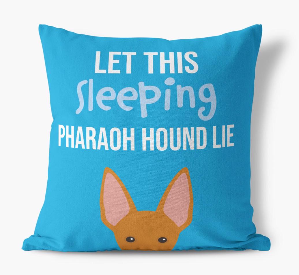 Let This Sleeping {breedShortName} Lie: Personalised Canvas Cushion