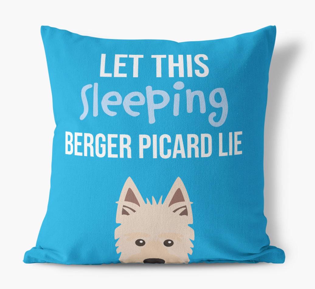 Let This Sleeping {breedShortName} Lie: Personalized Canvas Pillow