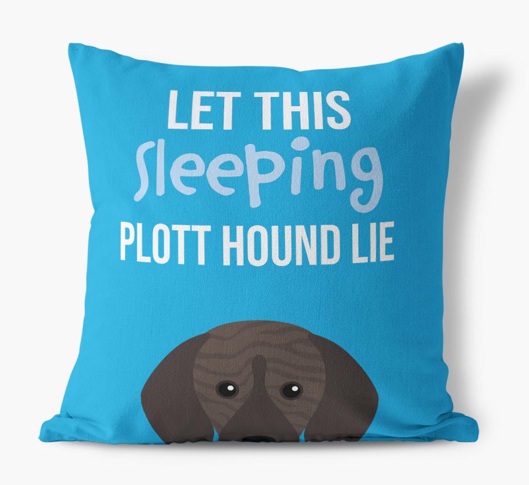 Let This Sleeping {breedShortName} Lie: Personalized Canvas Pillow
