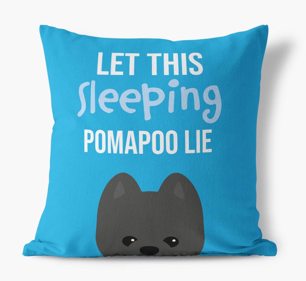 Let This Sleeping {breedShortName} Lie: Personalized Canvas Pillow