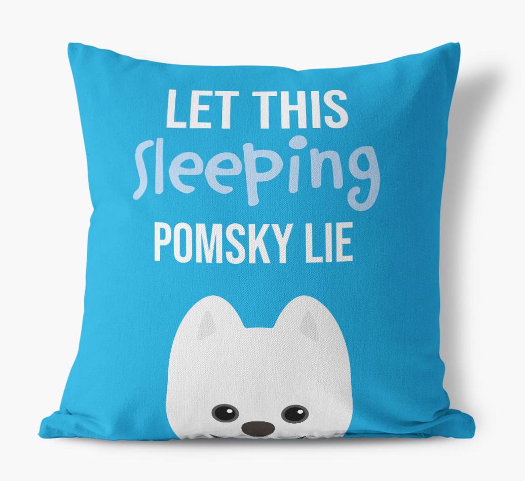 Let This Sleeping {breedShortName} Lie: Personalized Canvas Pillow