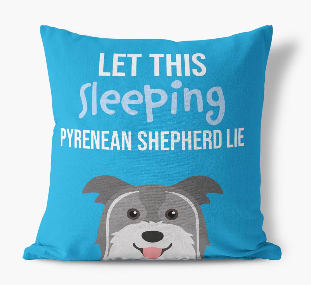 Let This Sleeping {breedShortName} Lie: Personalized Canvas Pillow