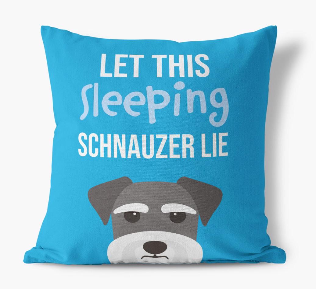 Let This Sleeping {breedShortName} Lie: Personalized Canvas Pillow
