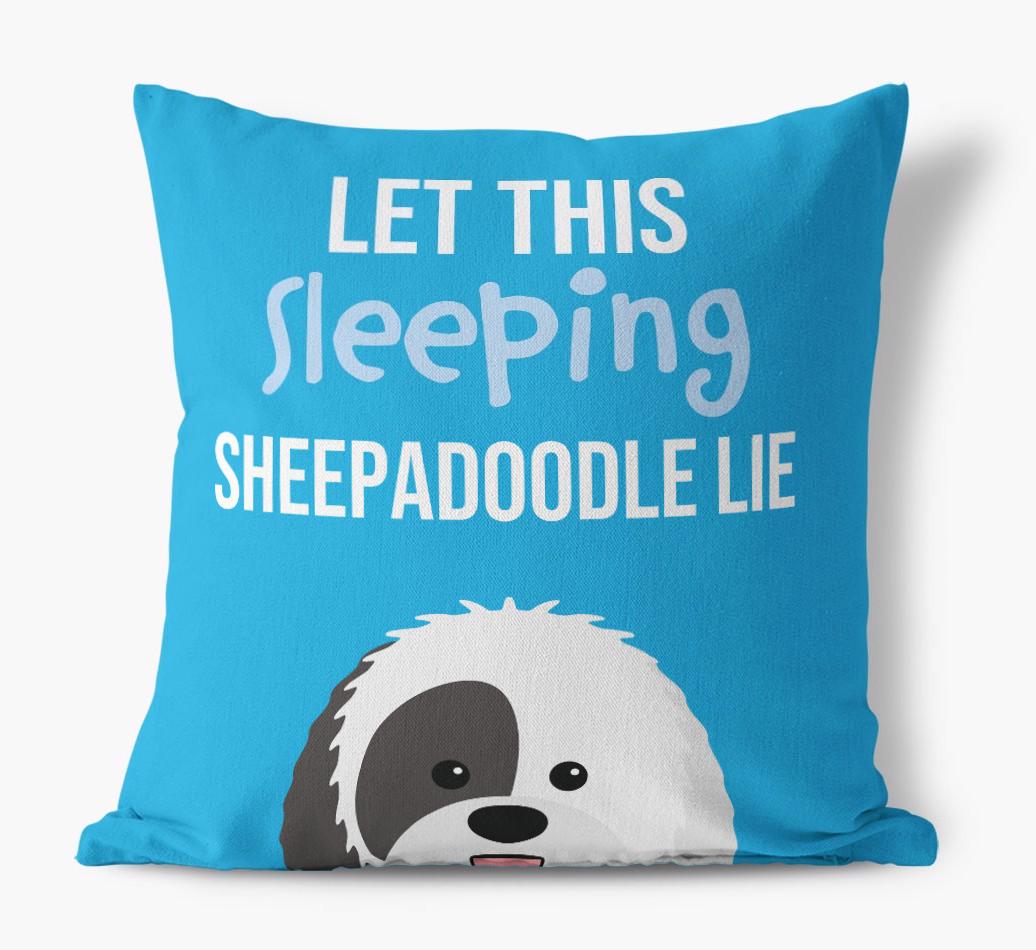 Let This Sleeping {breedShortName} Lie: Personalized Canvas Pillow