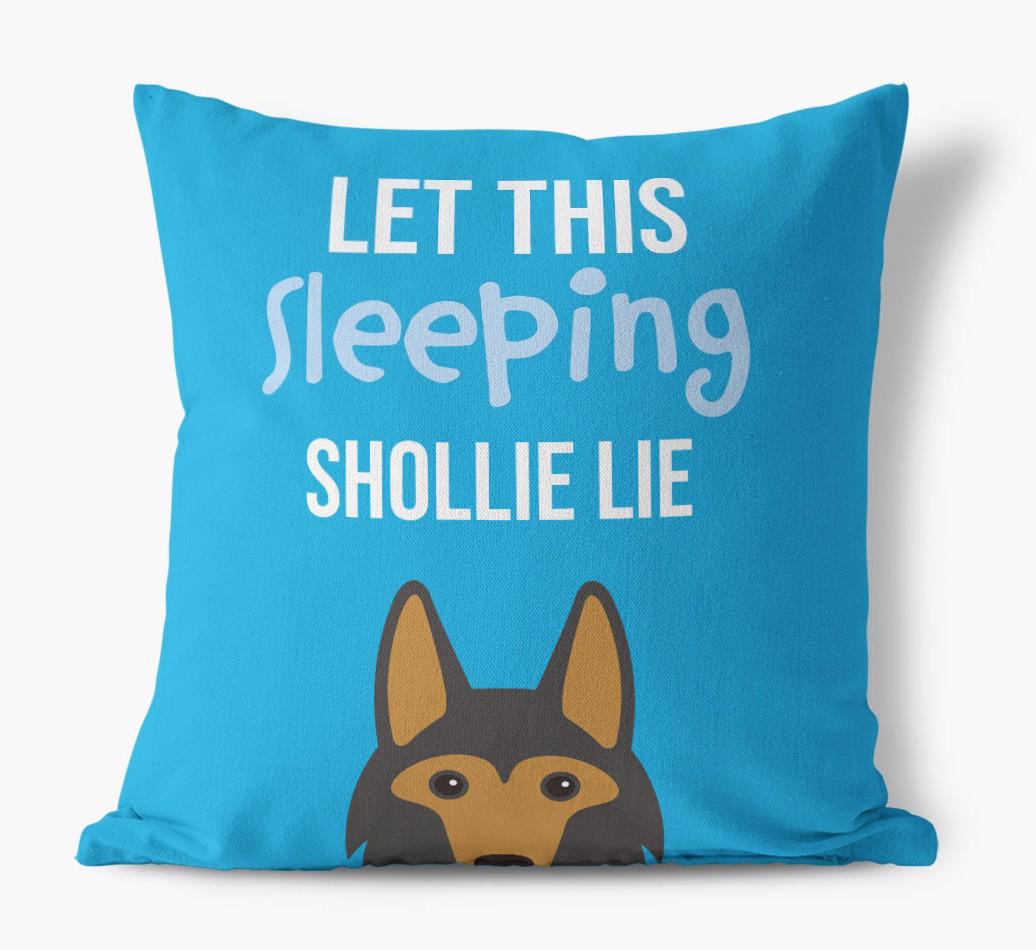 Let This Sleeping {breedShortName} Lie: Personalized Canvas Pillow