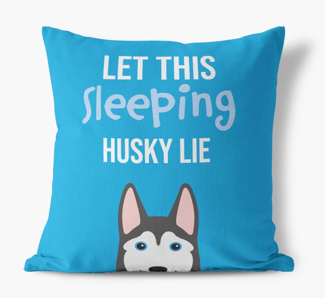 Let This Sleeping {breedShortName} Lie: Personalized Canvas Pillow