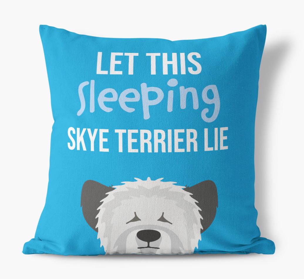 Let This Sleeping {breedShortName} Lie: Personalized Canvas Pillow