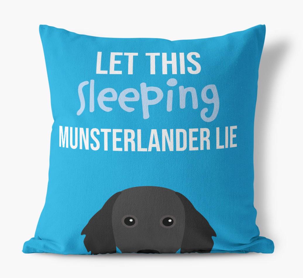 Let This Sleeping {breedShortName} Lie: Personalized Canvas Pillow