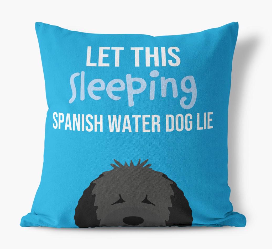 Let This Sleeping {breedShortName} Lie: Personalized Canvas Pillow