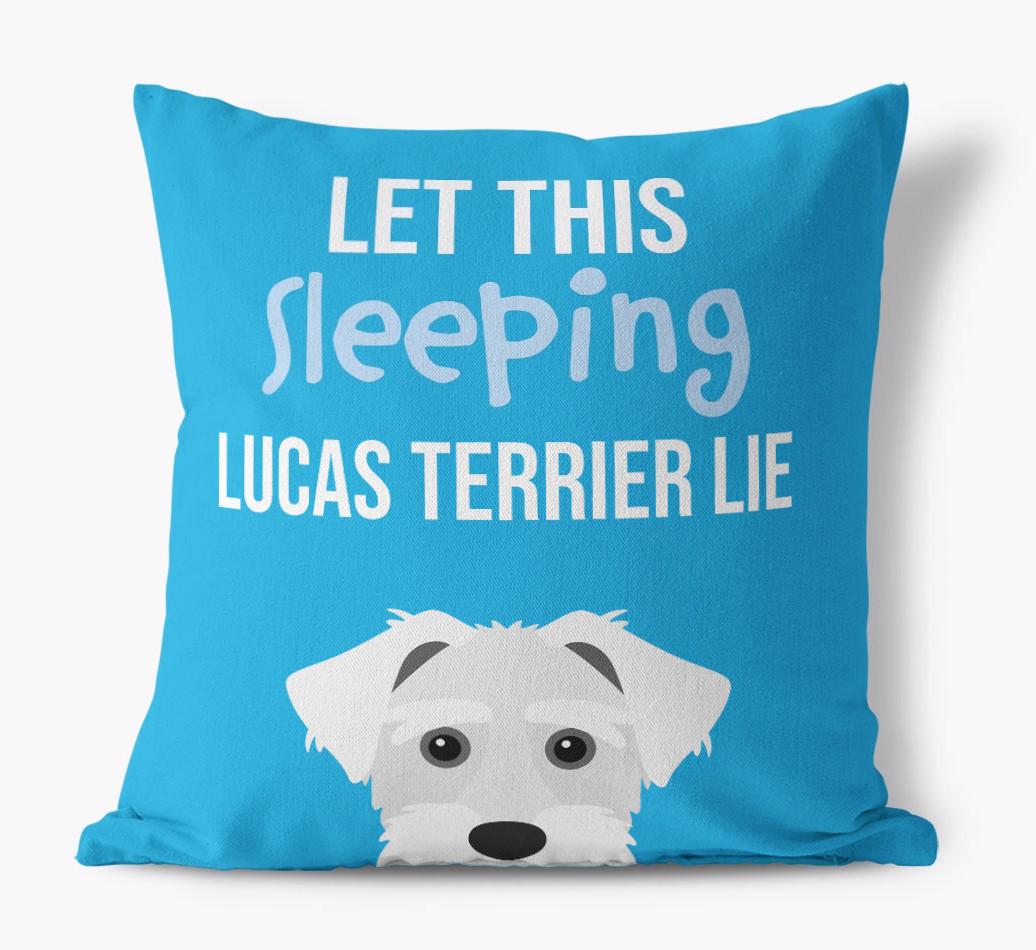 Let This Sleeping {breedShortName} Lie: Personalized Canvas Pillow