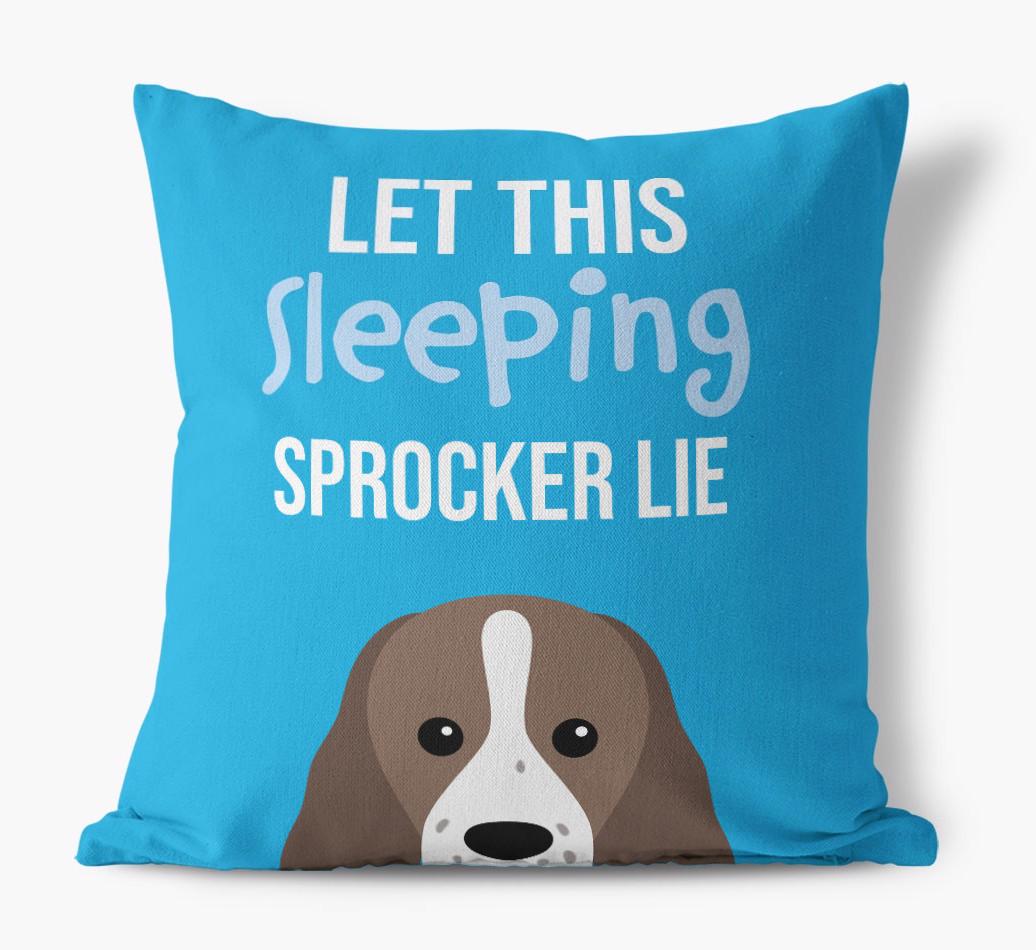 Let This Sleeping {breedShortName} Lie: Personalized Canvas Pillow