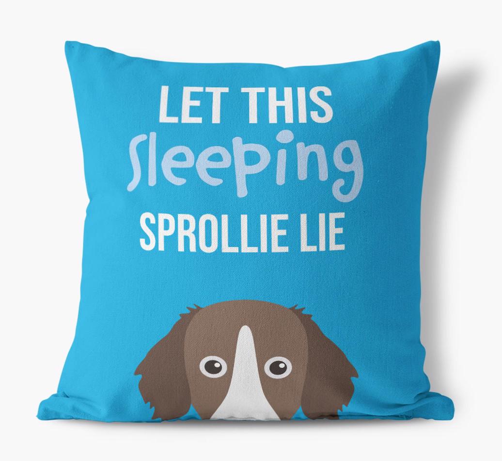 Let This Sleeping {breedShortName} Lie: Personalized Canvas Pillow