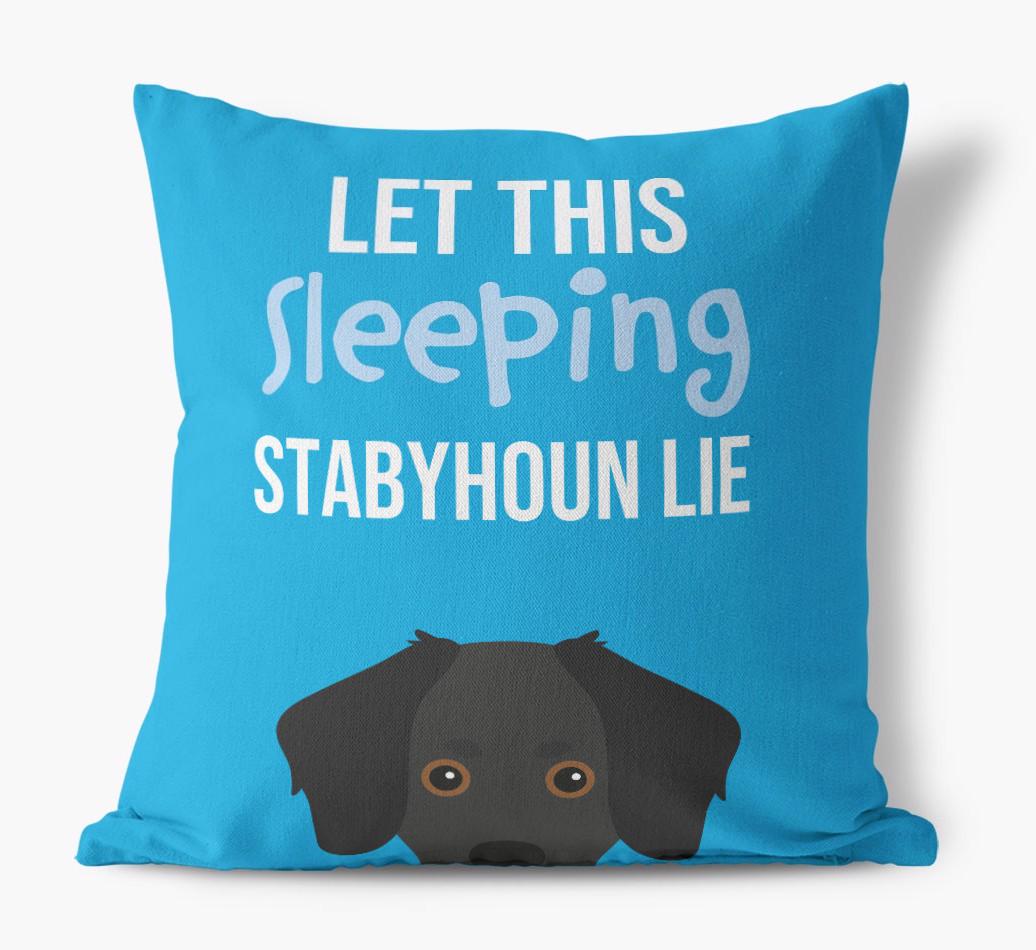 Let This Sleeping {breedShortName} Lie: Personalized Canvas Pillow