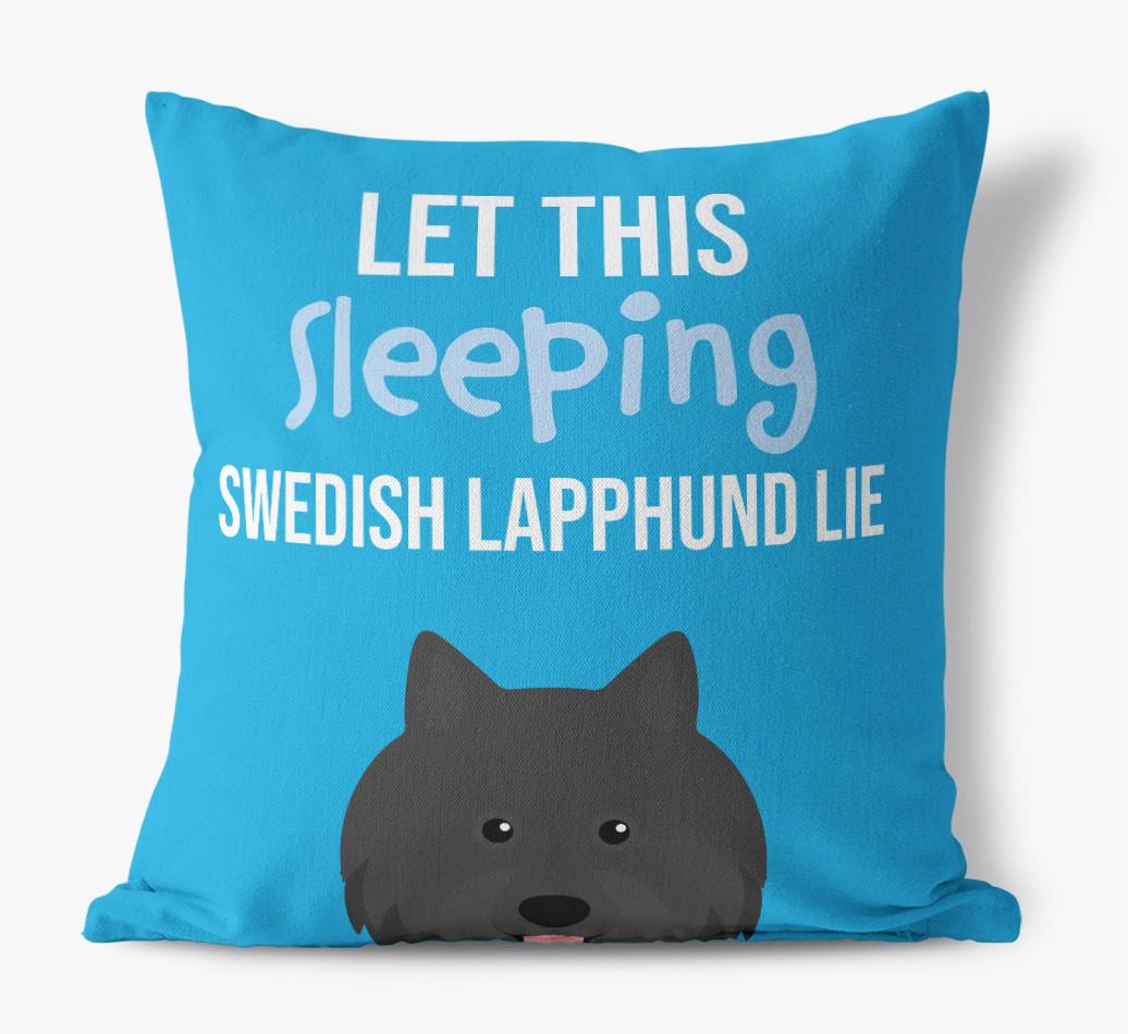 Let This Sleeping {breedShortName} Lie: Personalized Canvas Pillow