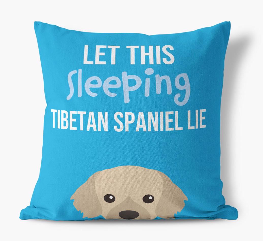 Let This Sleeping {breedShortName} Lie: Personalized Canvas Pillow