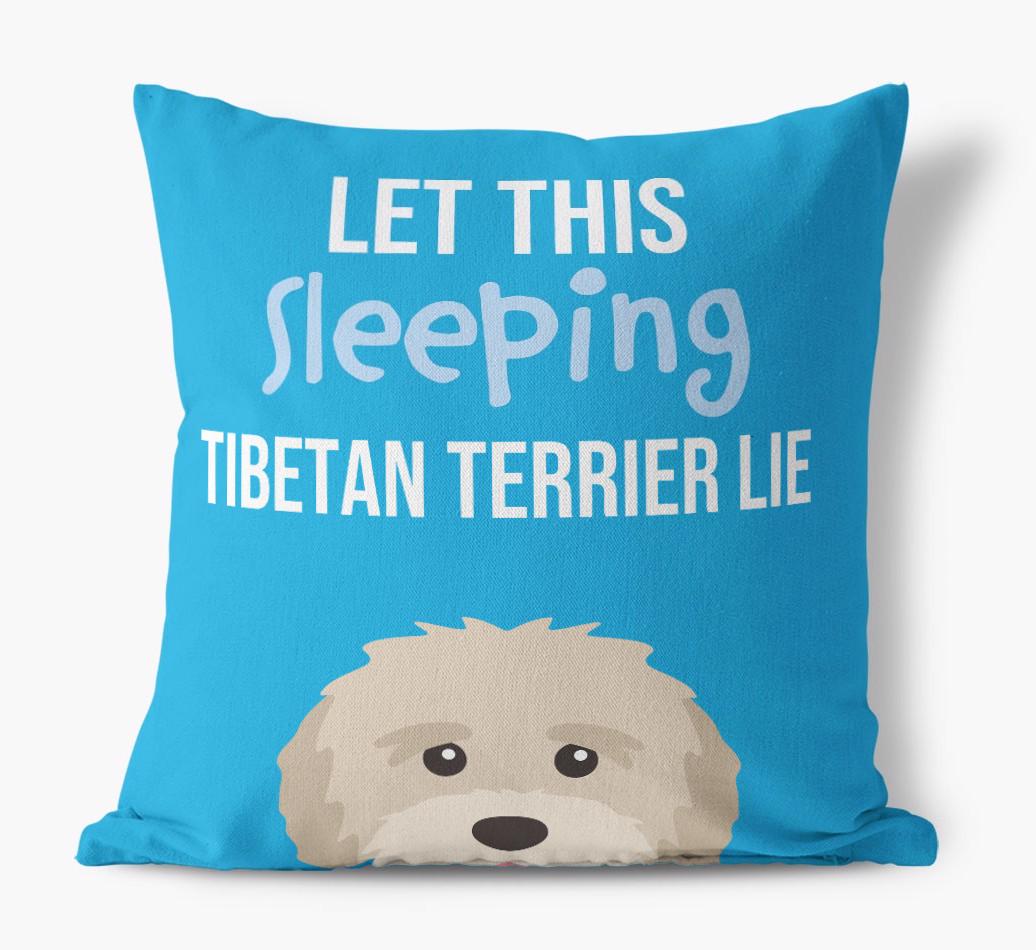 Let This Sleeping {breedShortName} Lie: Personalized Canvas Pillow