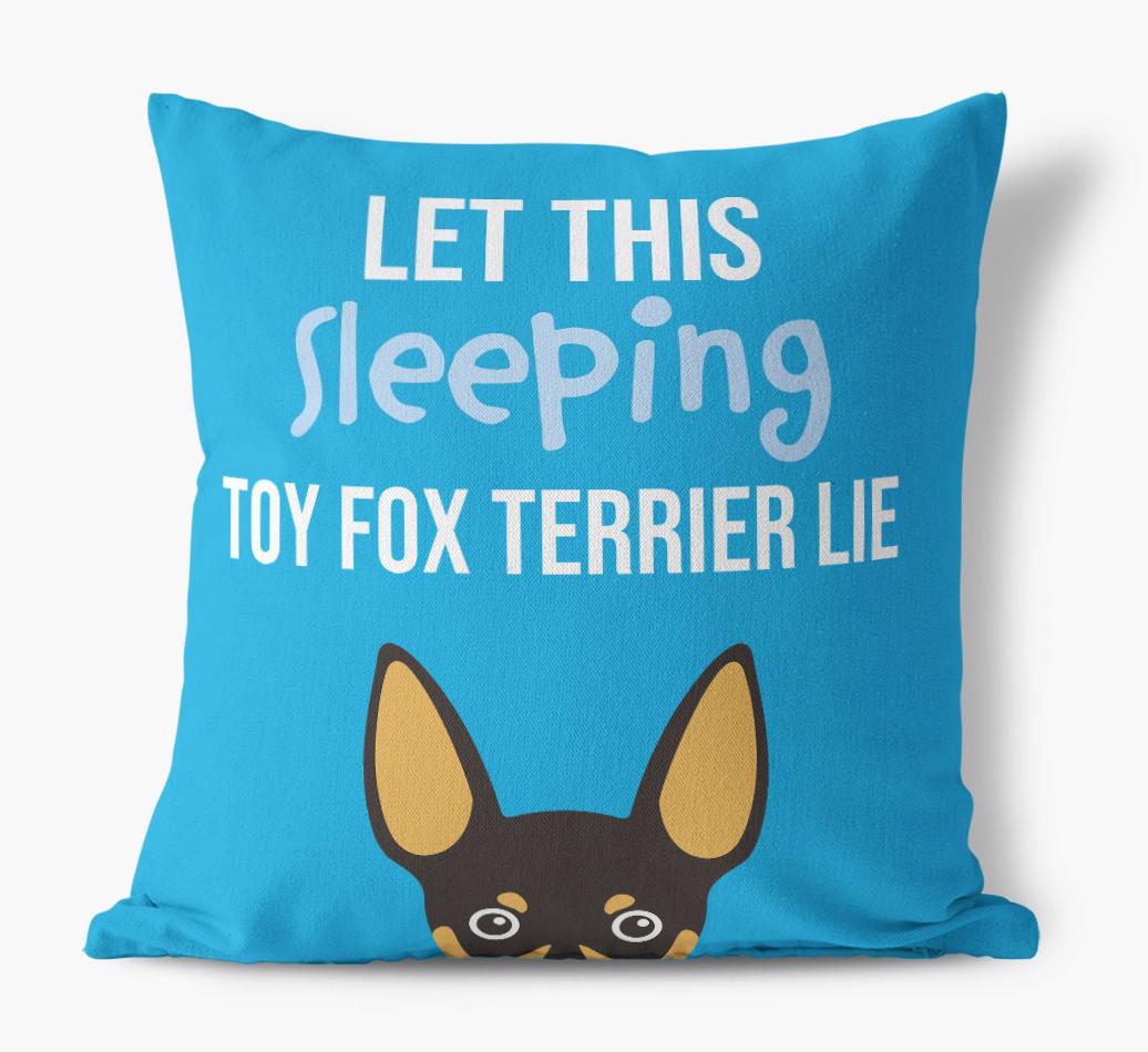 Let This Sleeping {breedShortName} Lie: Personalized Canvas Pillow