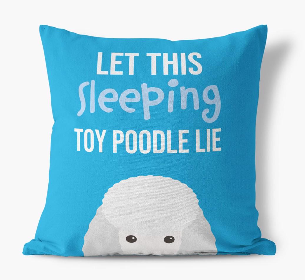 Let This Sleeping {breedShortName} Lie: Personalized Canvas Pillow