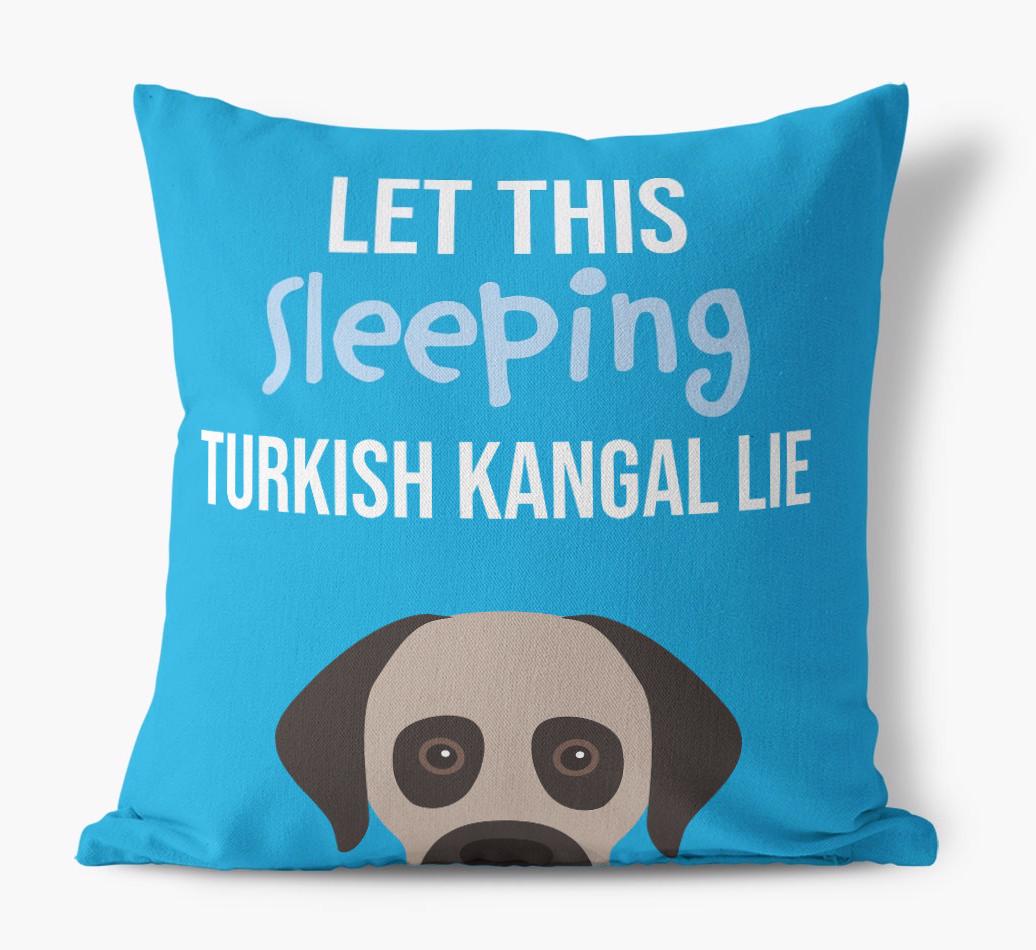 Let This Sleeping {breedShortName} Lie: Personalized Canvas Pillow