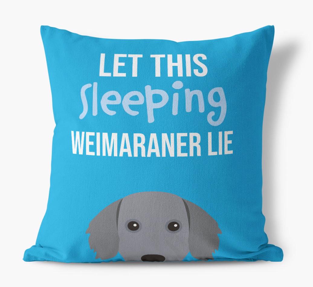 Let This Sleeping {breedShortName} Lie: Personalized Canvas Pillow