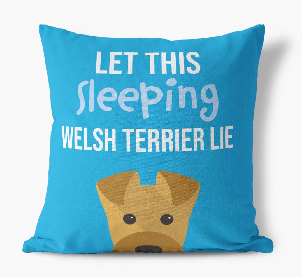 Let This Sleeping {breedShortName} Lie: Personalized Canvas Pillow