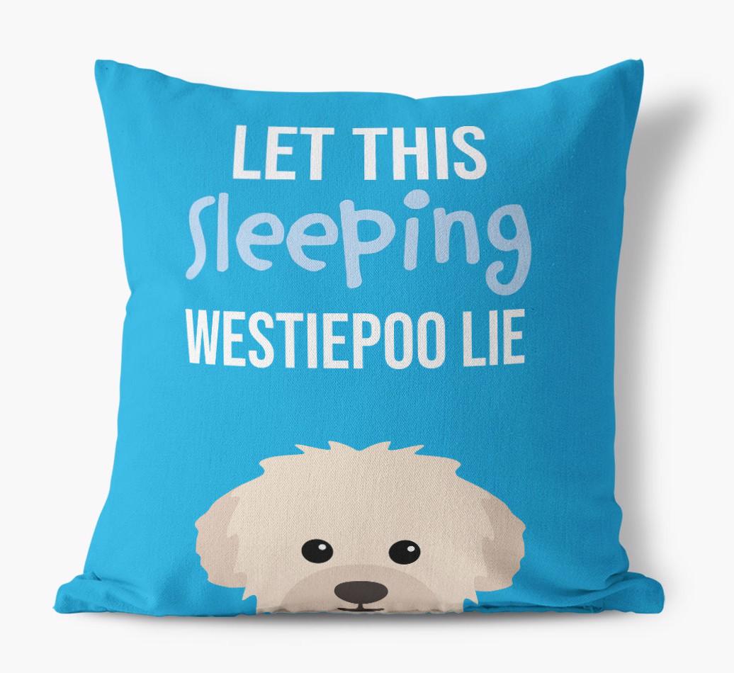 Let This Sleeping {breedShortName} Lie: Personalized Canvas Pillow