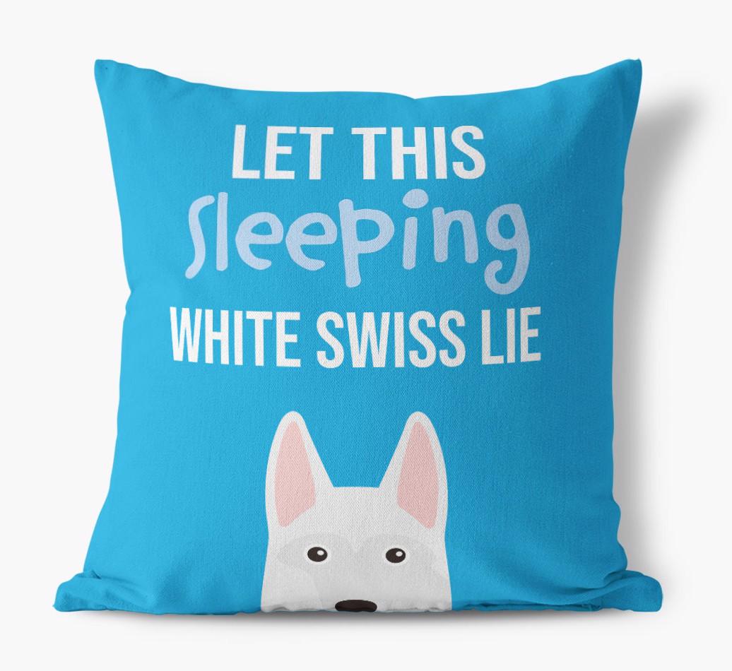 Let This Sleeping {breedShortName} Lie: Personalized Canvas Pillow