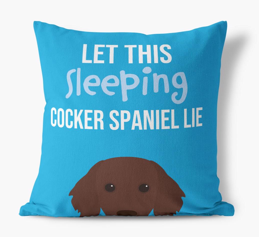Let This Sleeping {breedShortName} Lie: Personalized Canvas Pillow