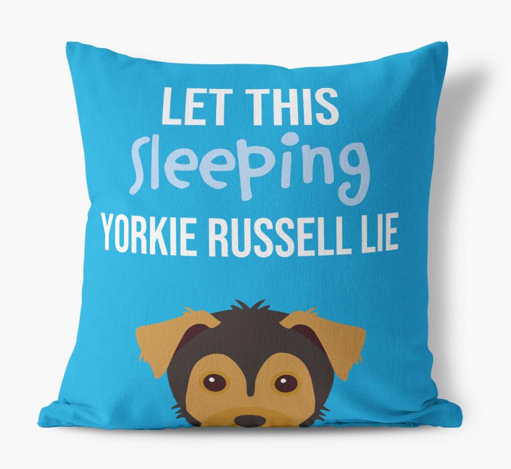 Let This Sleeping {breedShortName} Lie: Personalized Canvas Pillow