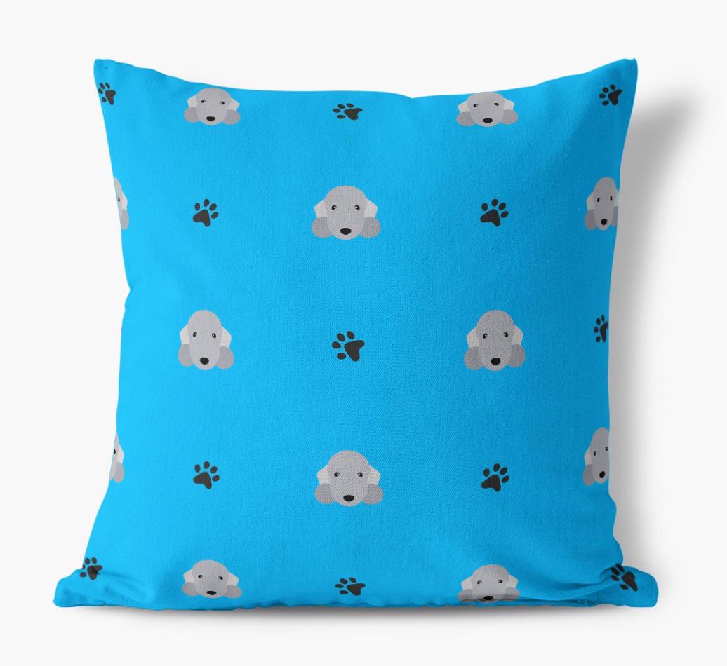Paw Print Pattern: Personalized {breedFullName} Canvas Pillow