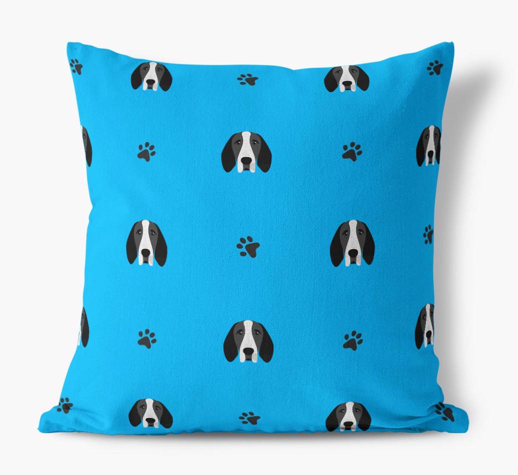 Paw Print Pattern: Personalized {breedFullName} Canvas Pillow