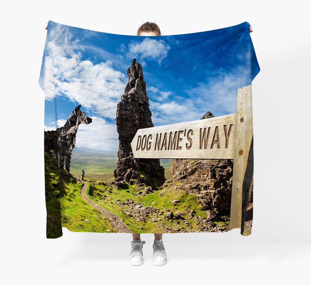 'Hiking Trail' - Personalised {breedFullName} Blanket