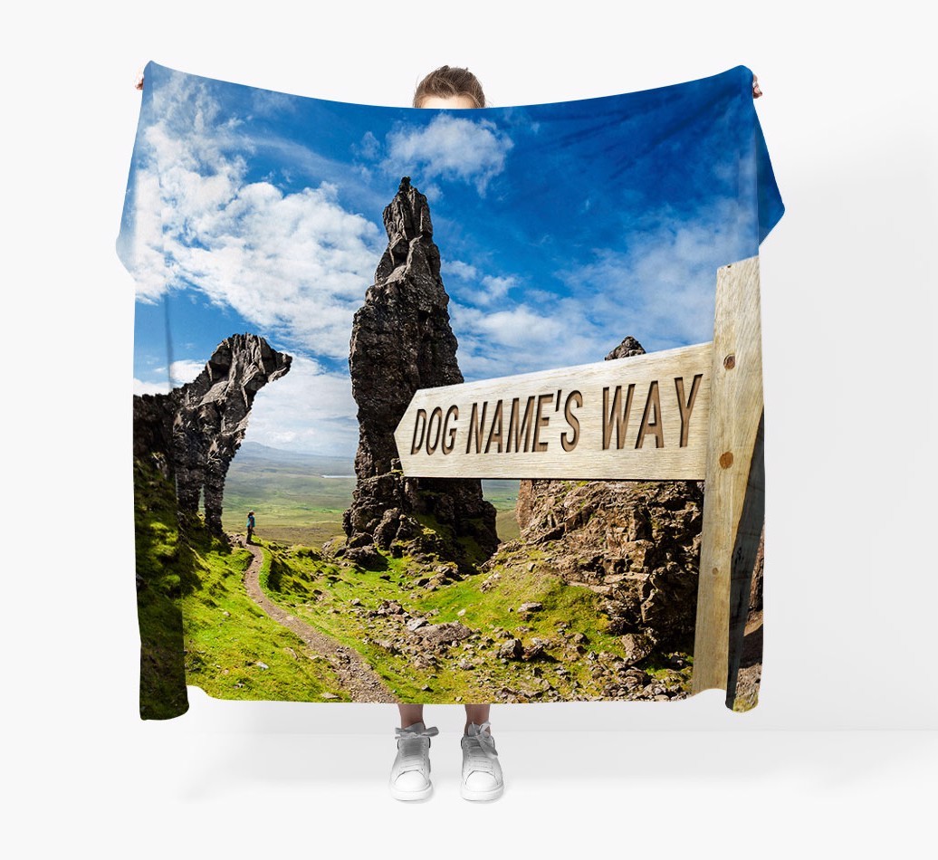 'Hiking Trail' - Personalised {breedFullName} Blanket