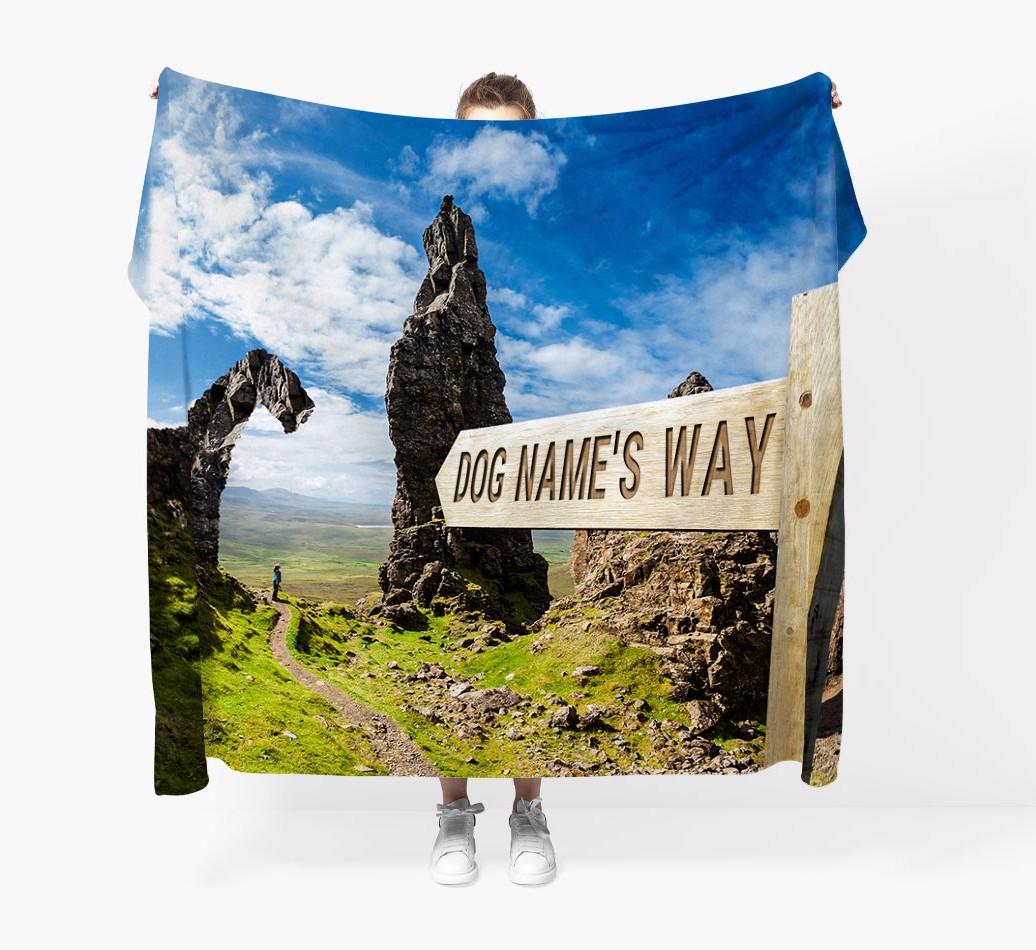 'Hiking Trail' - Personalised {breedFullName} Blanket