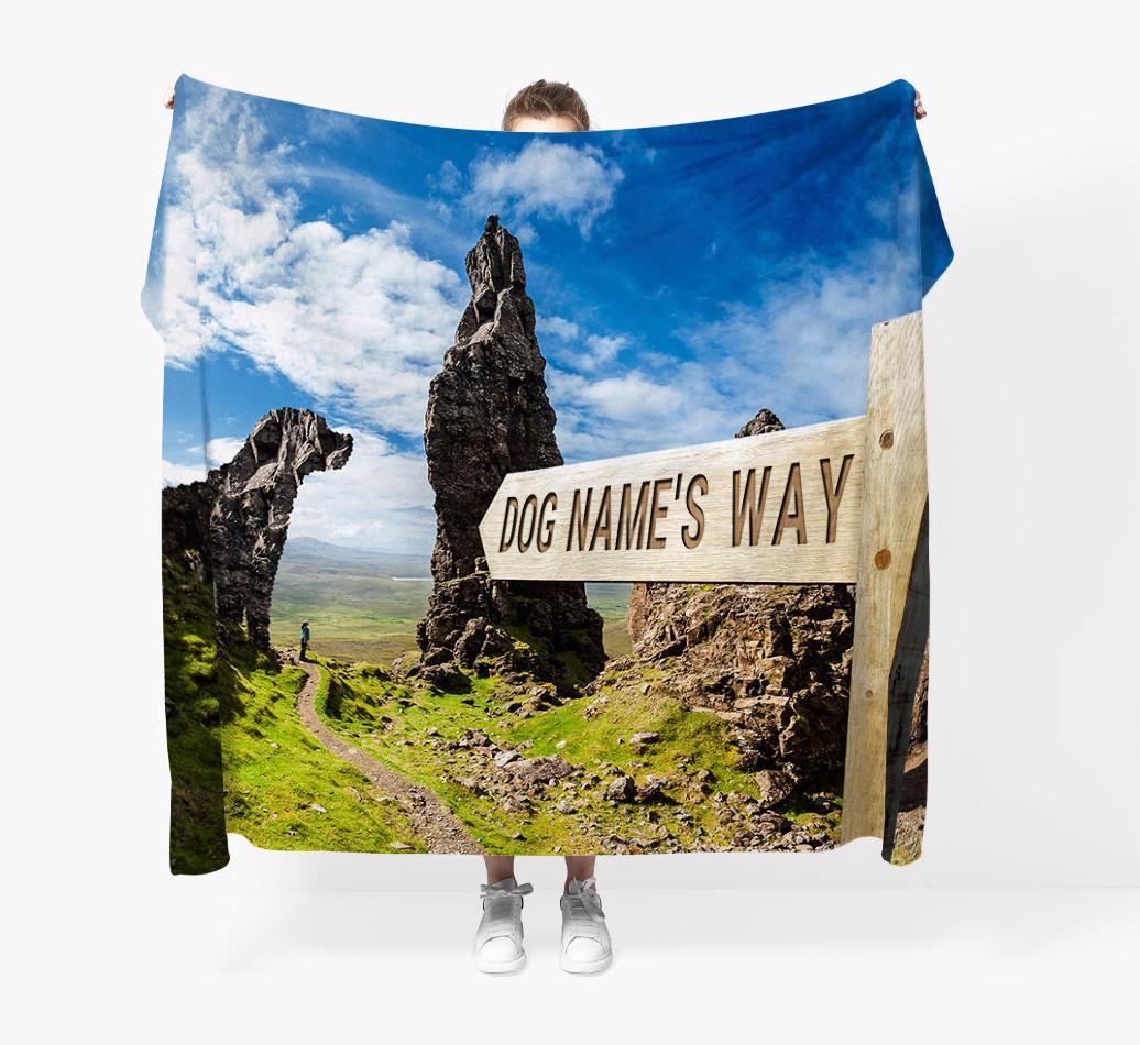 'Hiking Trail' - Personalised {breedFullName} Blanket