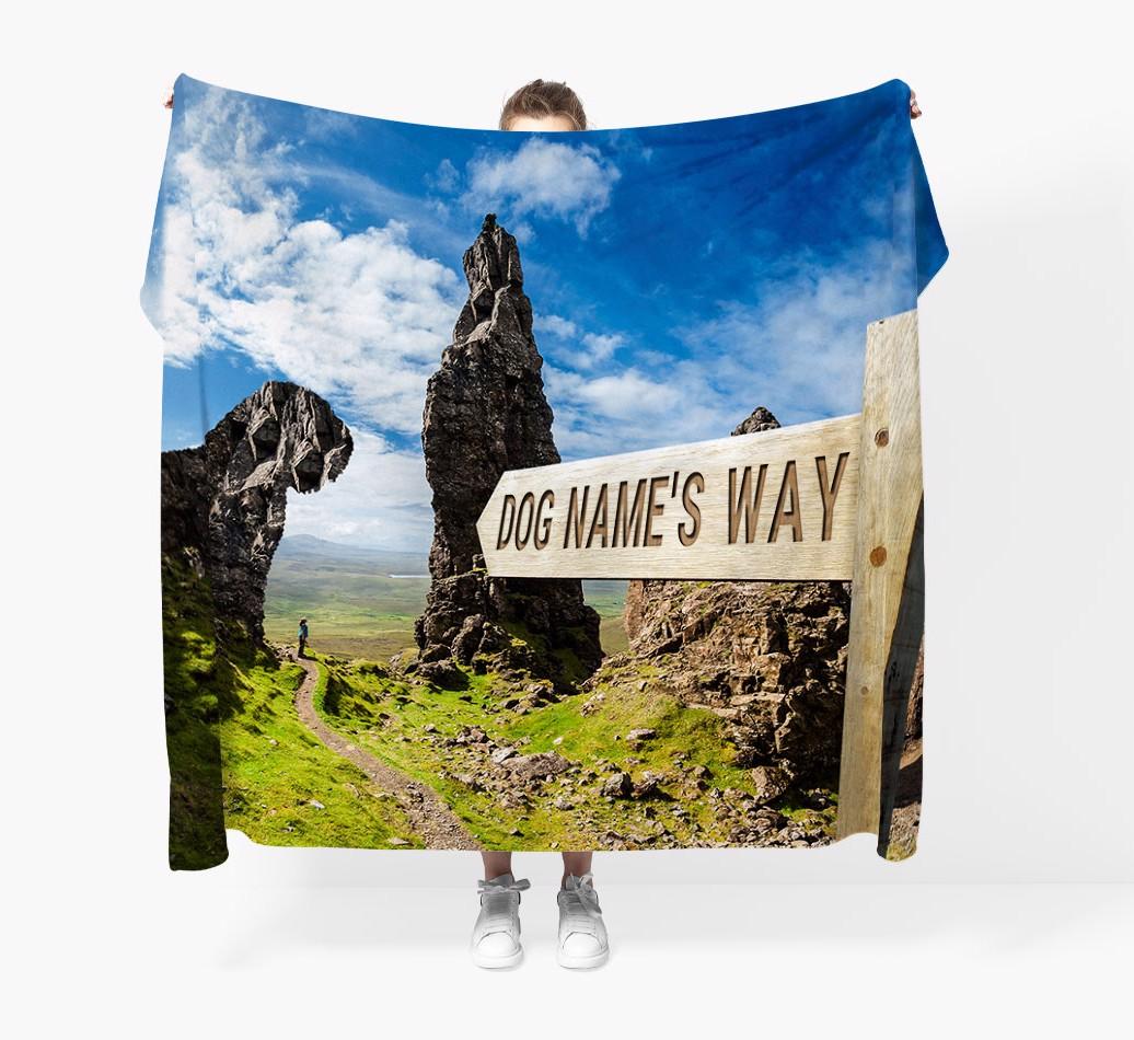 'Hiking Trail' - Personalised {breedFullName} Blanket