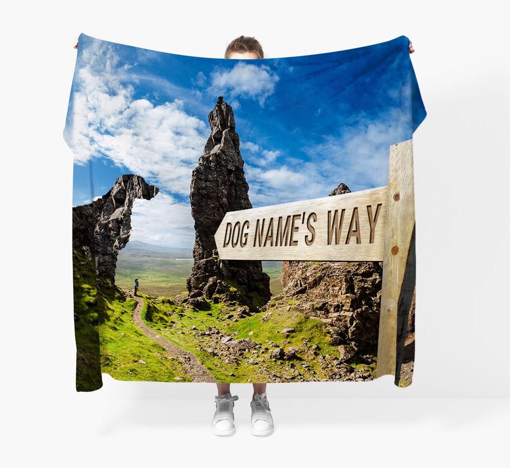 'Hiking Trail' - Personalised {breedFullName} Blanket