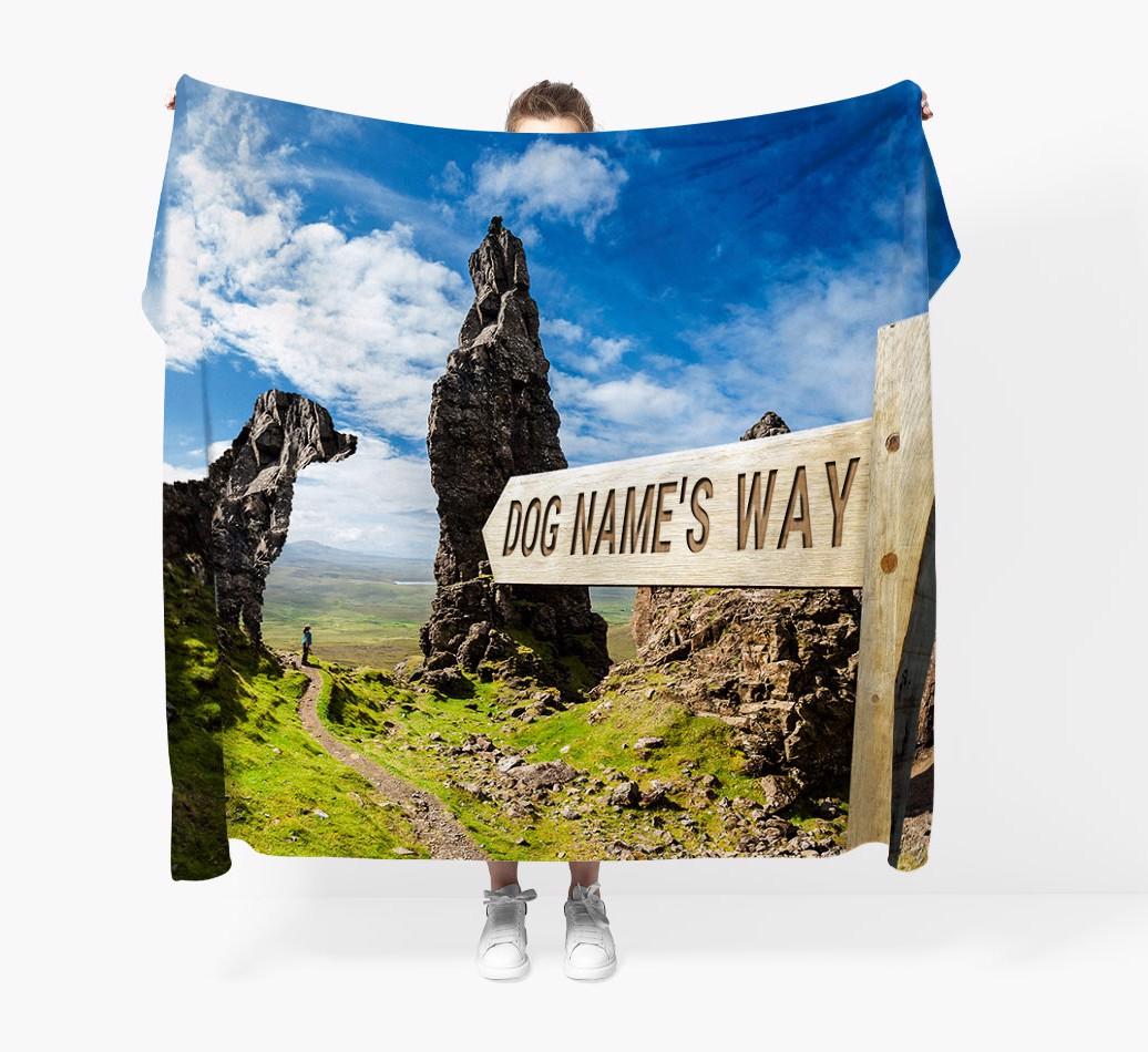 'Hiking Trail' - Personalised {breedFullName} Blanket