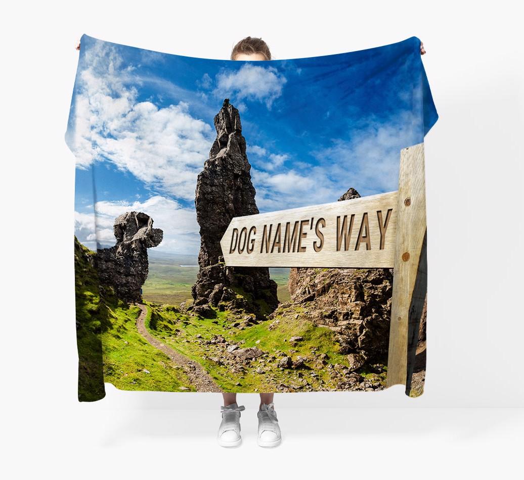 'Hiking Trail' - Personalised {breedFullName} Blanket