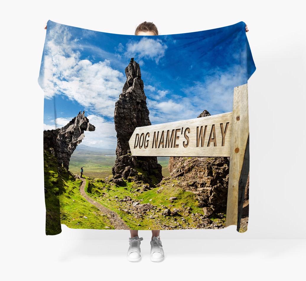 'Hiking Trail' - Personalised {breedFullName} Blanket