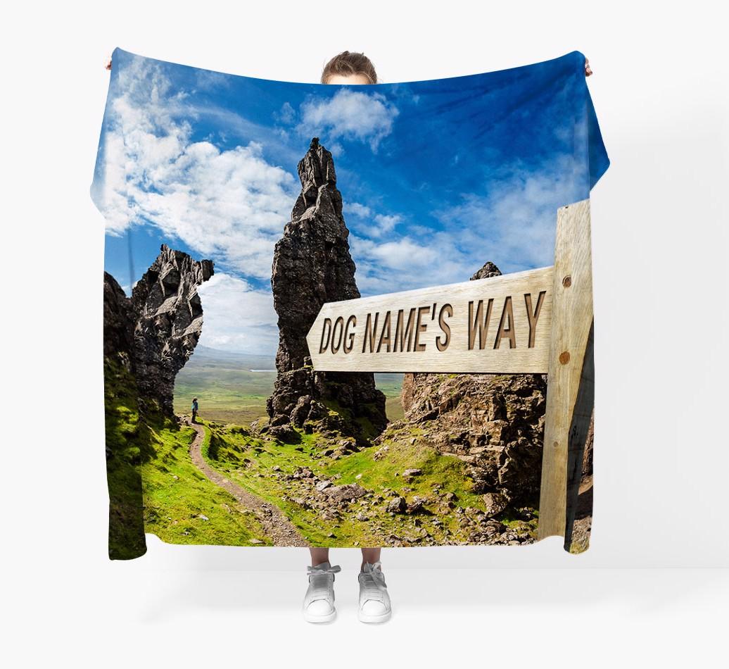 'Hiking Trail' - Personalised {breedFullName} Blanket
