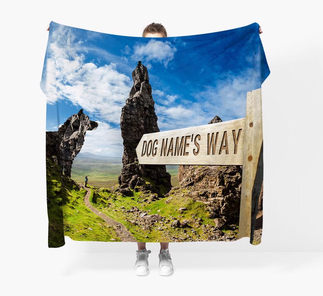 'Hiking Trail' - Personalised {breedFullName} Blanket